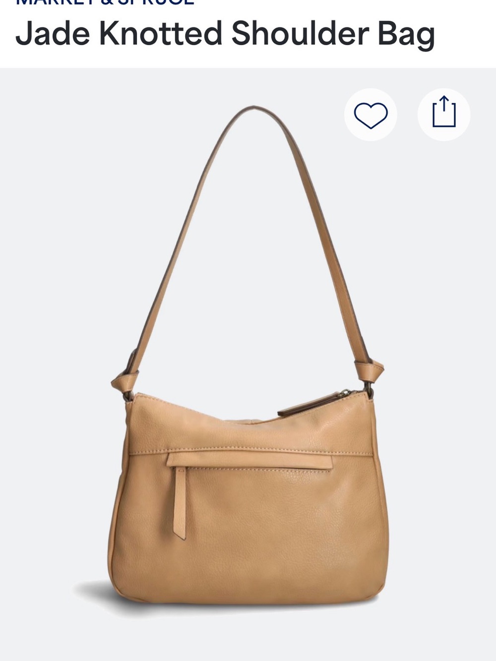 Market & Spruce Knotted Shoulder Bag - Tan